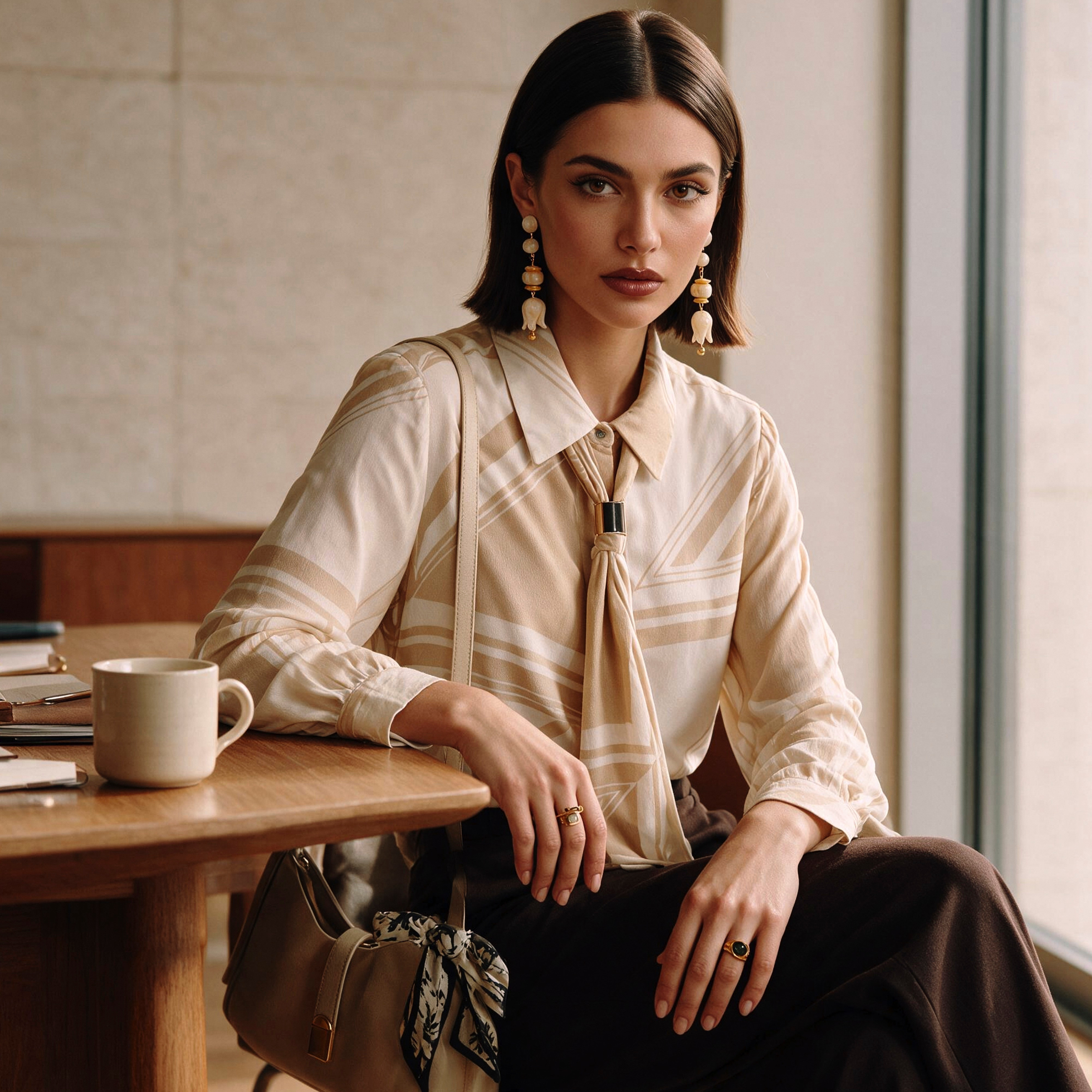 قميص بربطة عنق من سبلاش سمارت-women-clothing-shirtsandblouses-shirts-image-1