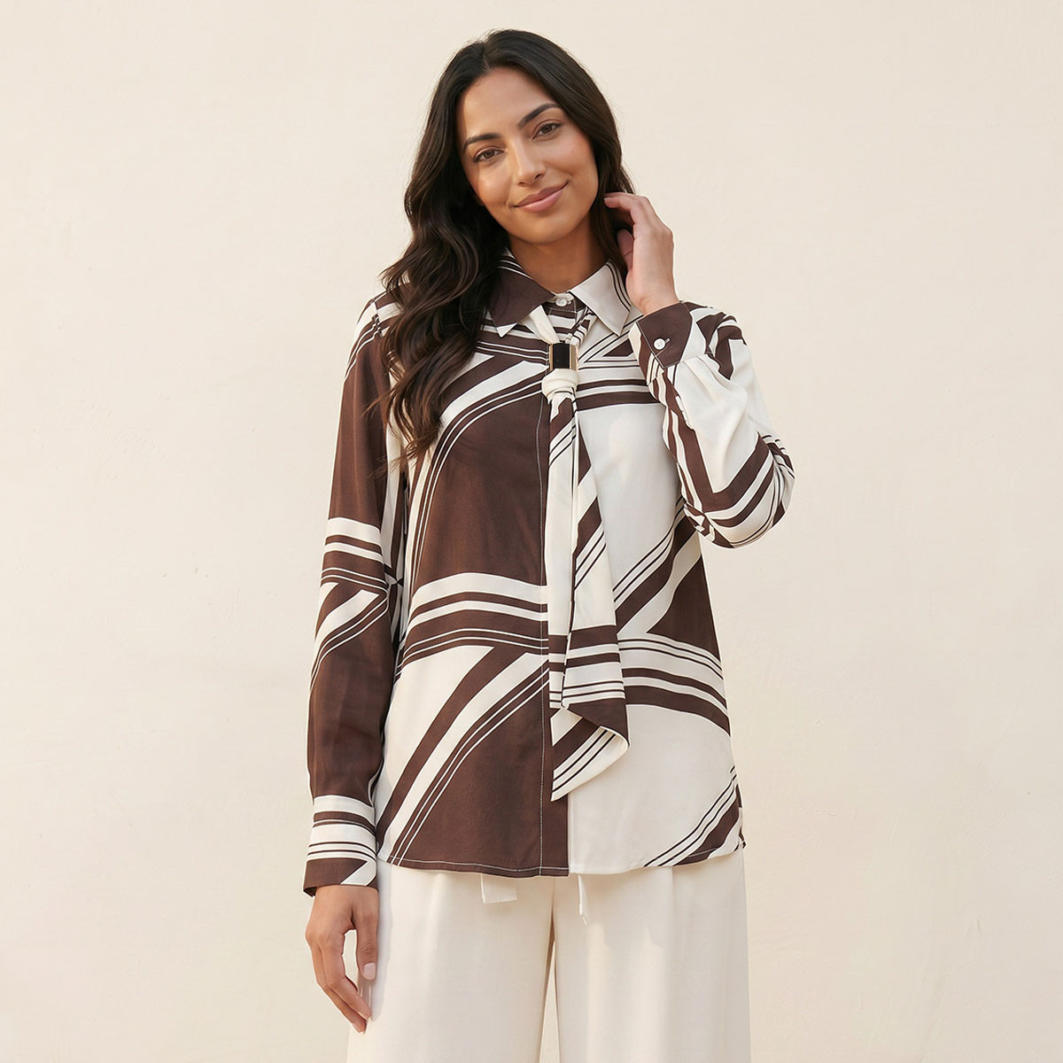 قميص بربطة عنق من سبلاش سمارت-women-clothing-shirtsandblouses-shirts-image-5