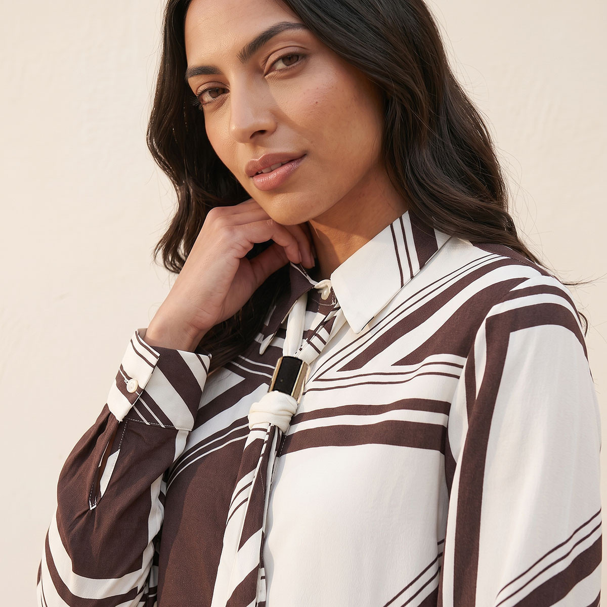 قميص بربطة عنق من سبلاش سمارت-women-clothing-shirtsandblouses-shirts-image-7