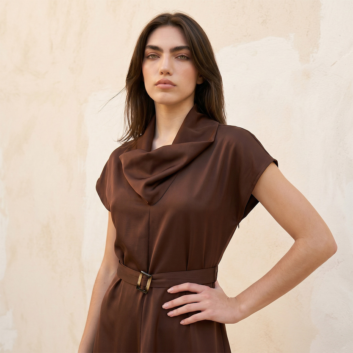 Splash Smart Dress Cowl Neck-women-clothing-dresses-image-4
