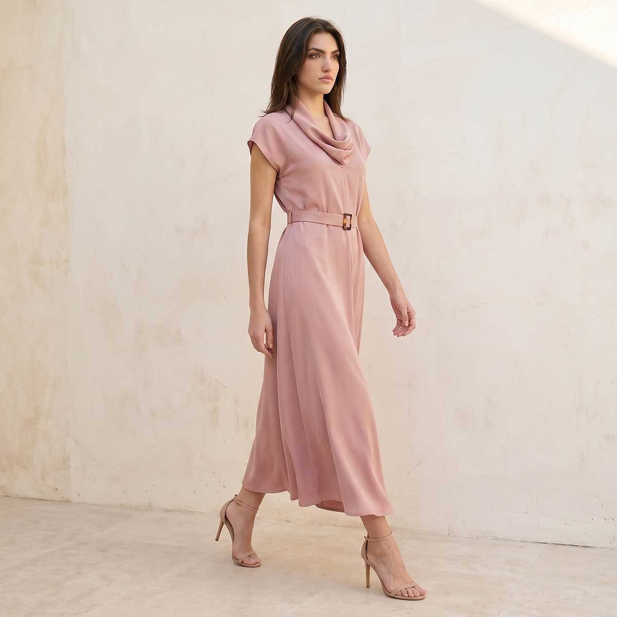 Splash Smart Dress Cowl Neck-women-clothing-dresses-image-3