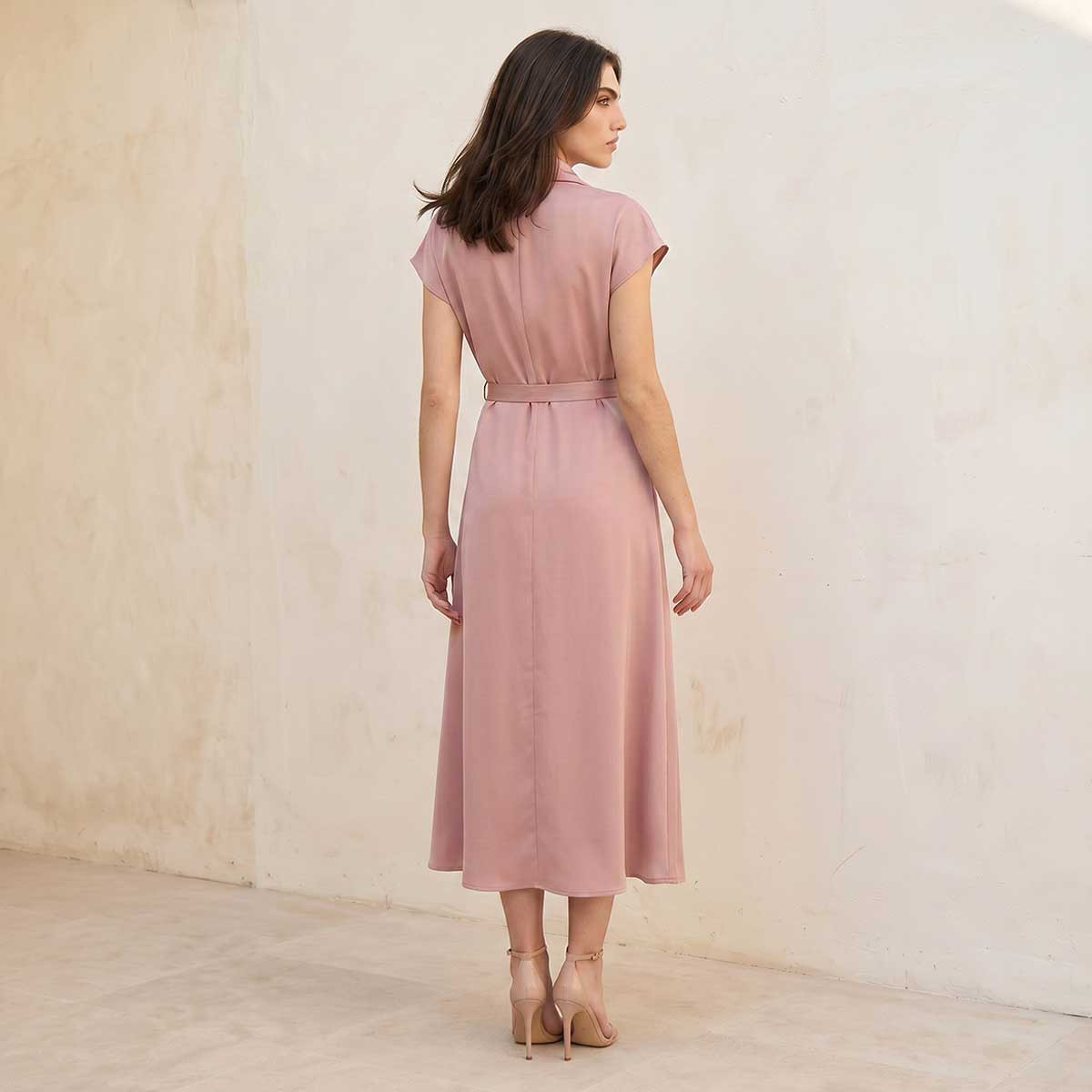 Splash Smart Dress Cowl Neck-women-clothing-dresses-image-4