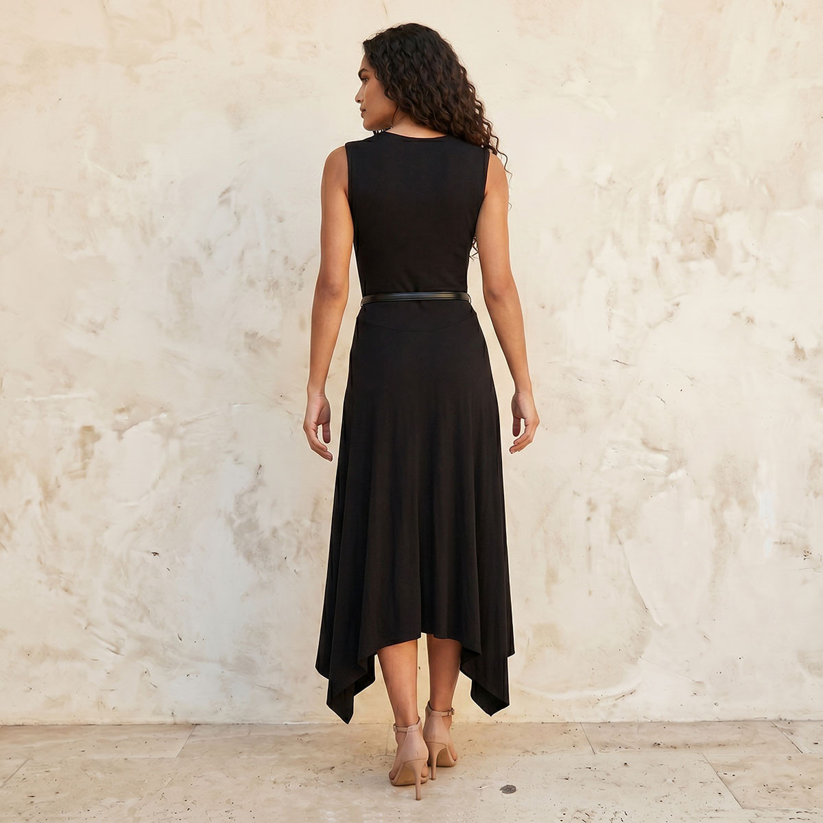 فستان ميدي دون أكمام بحافة غير متساوية من سبلاش سمارت-women-clothing-dresses-image-4