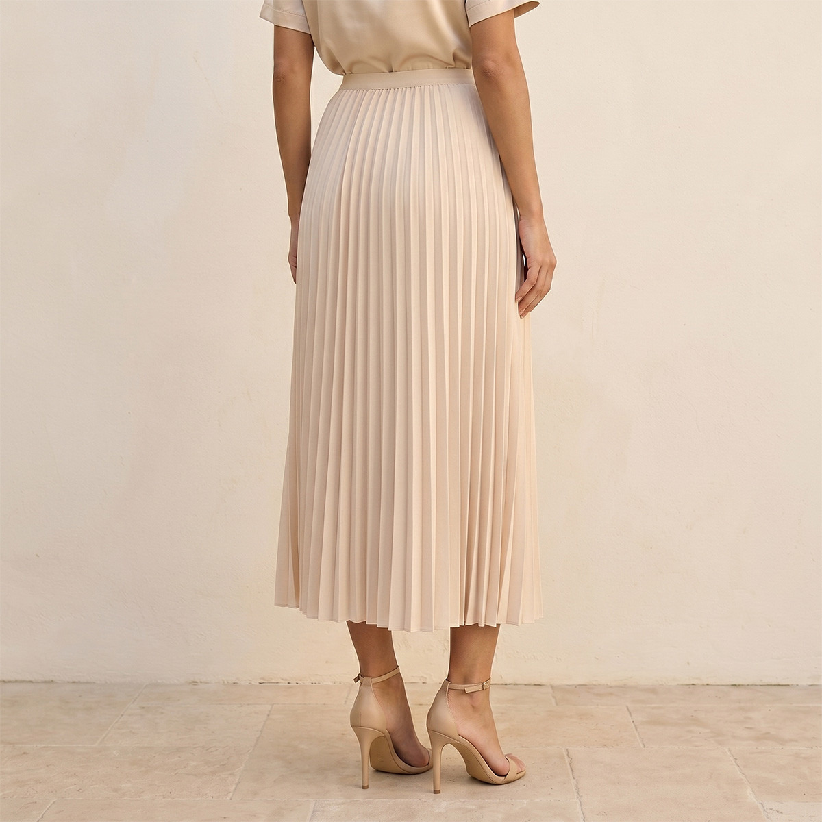 تنورة ميدي بتفاصيل كسرات من سبلاش سمارت-women-clothing-skirts-image-4