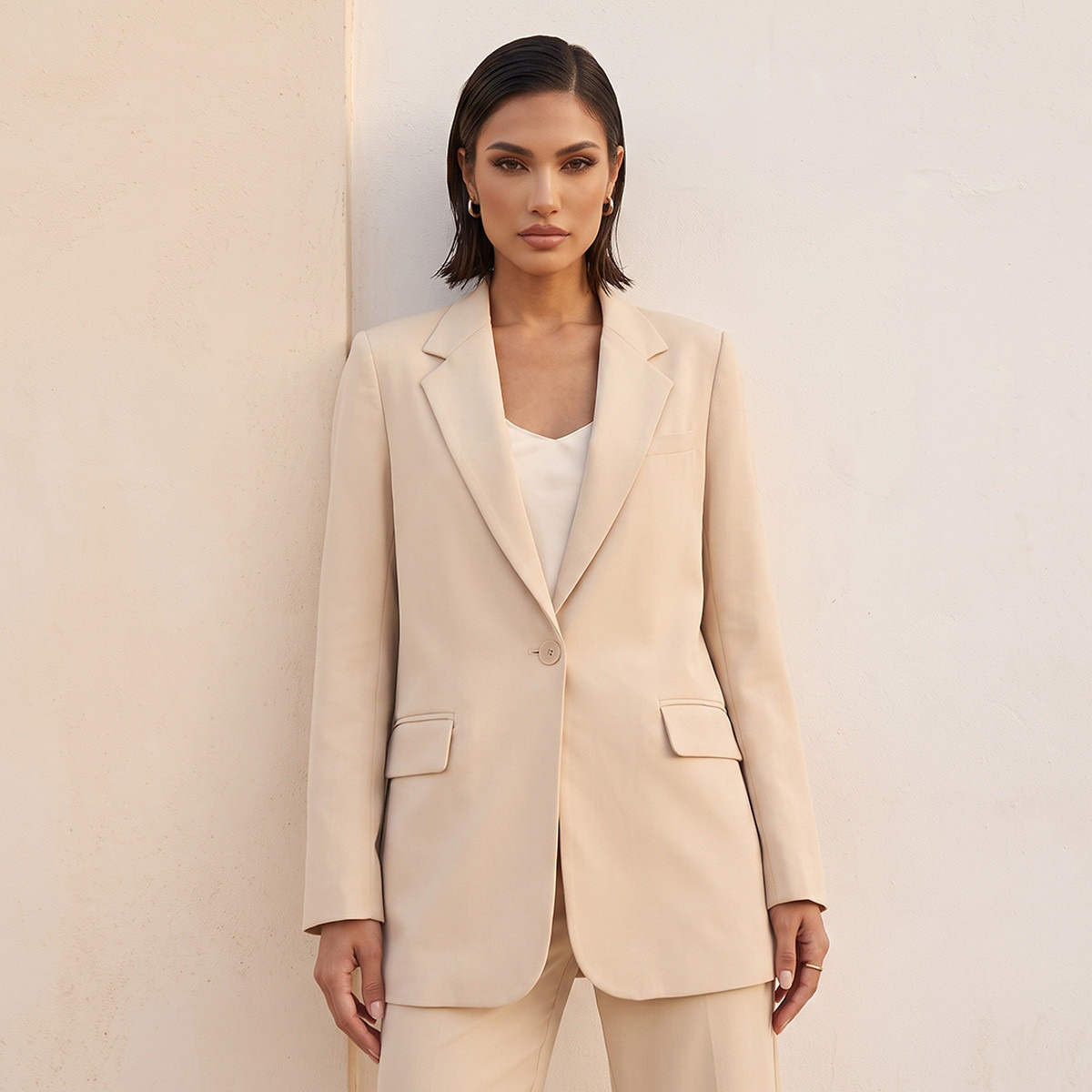 بليزر بياقة مطوية من سبلاش سمارت-women-clothing-coatsandjackets-blazers-image-1