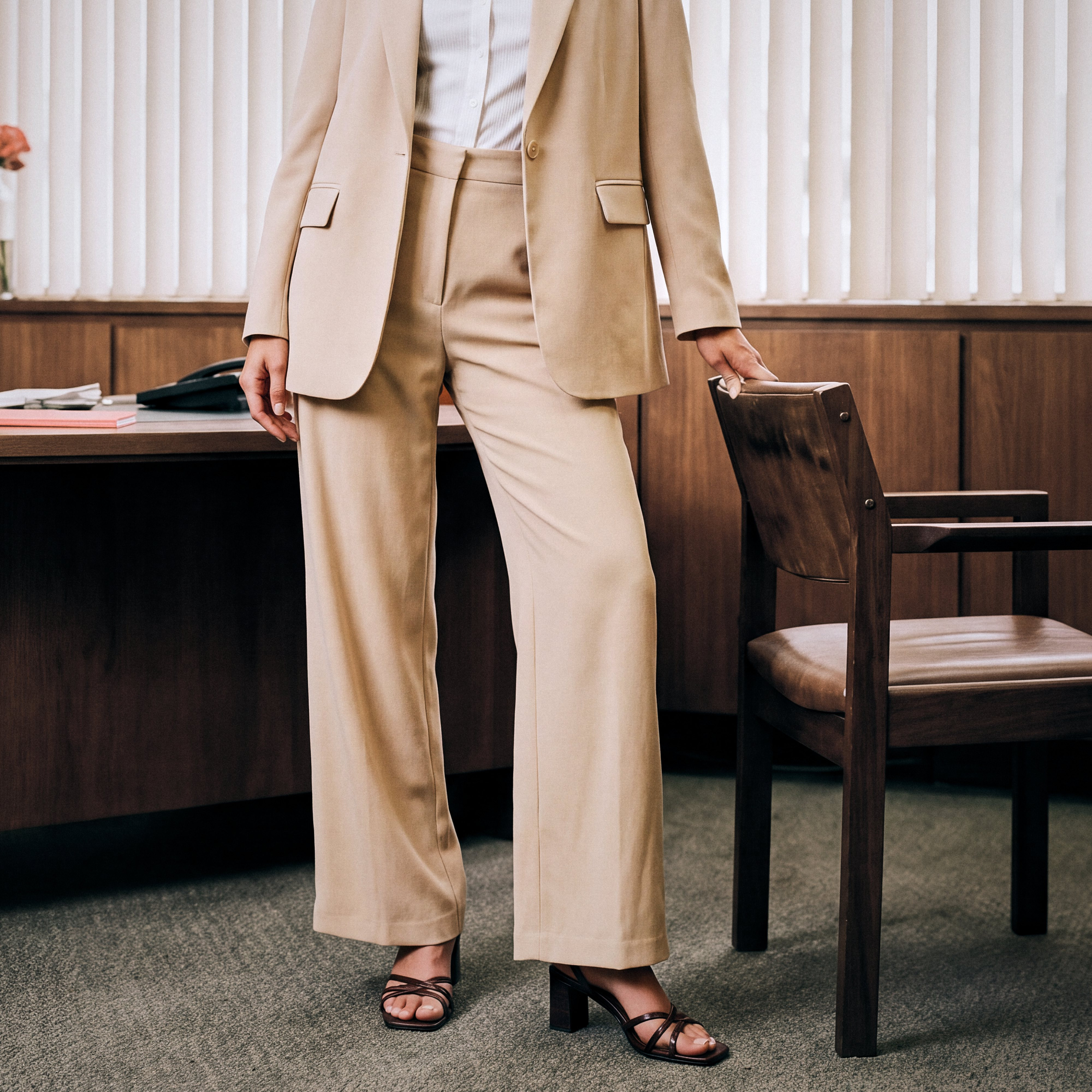 Splash Smart Straight Fit Trousers-women-clothing-trousers-image-1