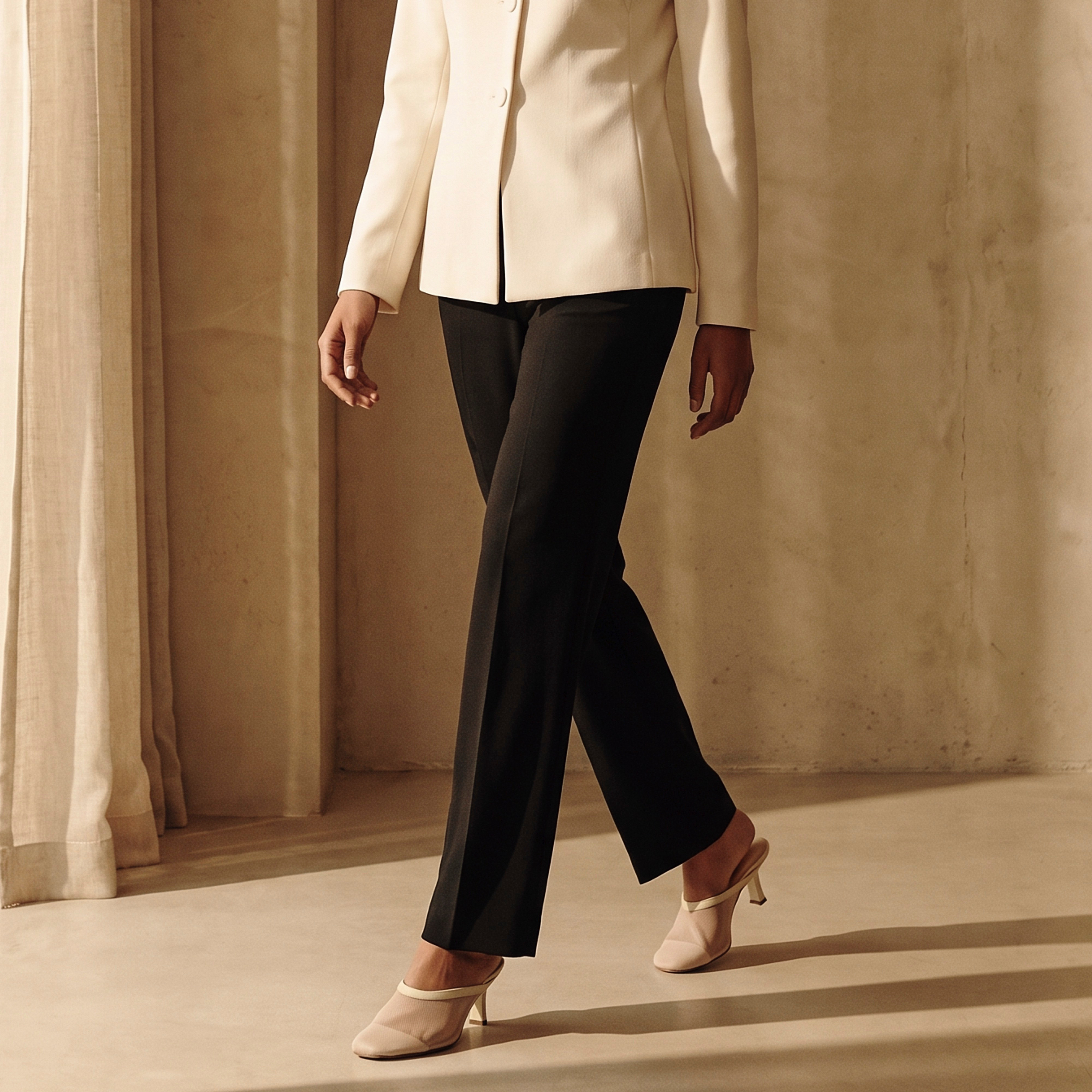 بنطلون بقصة مستقيمة وخصر مطاطي من سبلاش سمارت-women-clothing-trousers-image-1