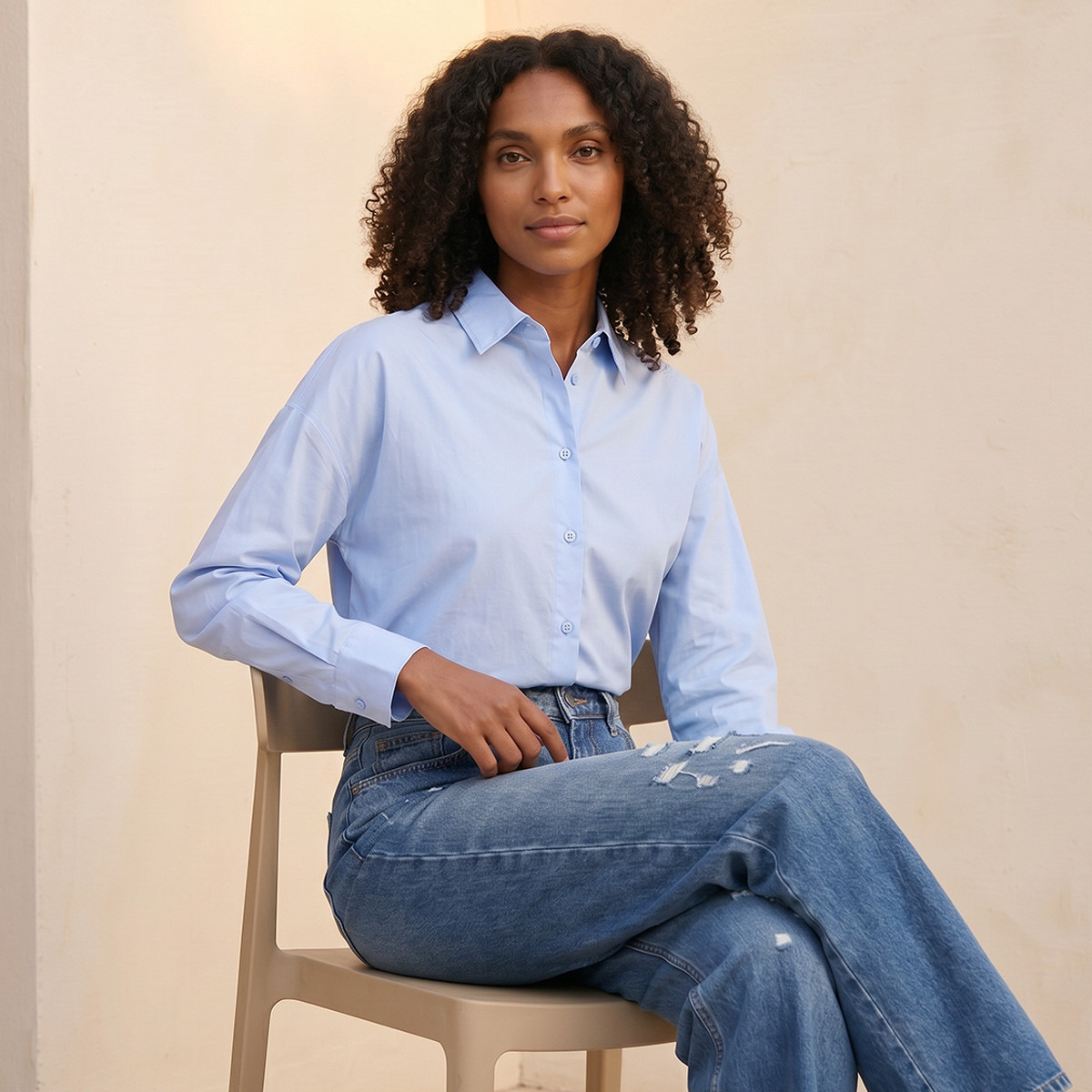 قميص فضفاض طويل من سبلاش سمارت-women-clothing-shirtsandblouses-shirts-image-5