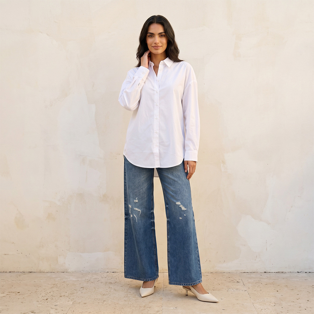 قميص فضفاض طويل من سبلاش سمارت-women-clothing-shirtsandblouses-shirts-image-3