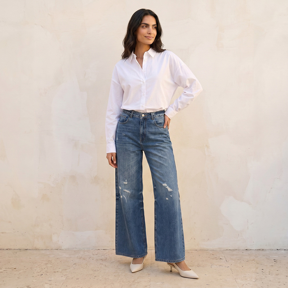 قميص فضفاض طويل من سبلاش سمارت-women-clothing-shirtsandblouses-shirts-image-5