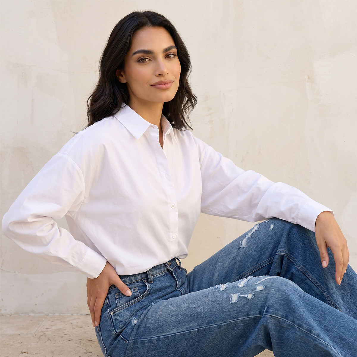 قميص فضفاض طويل من سبلاش سمارت-women-clothing-shirtsandblouses-shirts-image-6