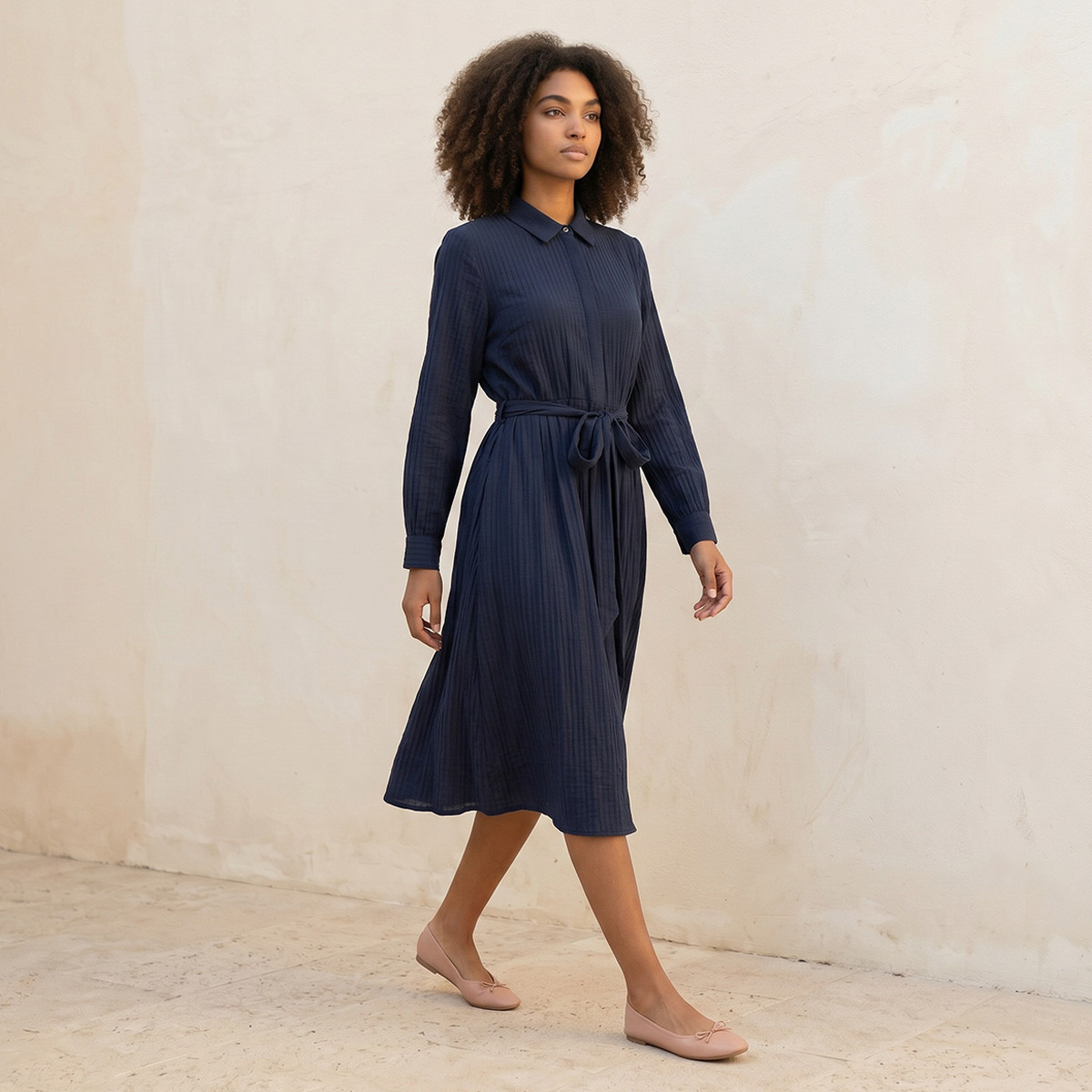 فستان قميص بحزام رباط من سبلاش سمارت-women-clothing-dresses-image-2