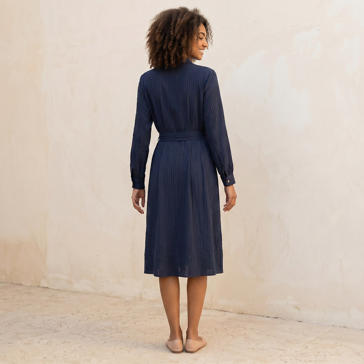 فستان قميص بحزام رباط من سبلاش سمارت-women-clothing-dresses-image-3