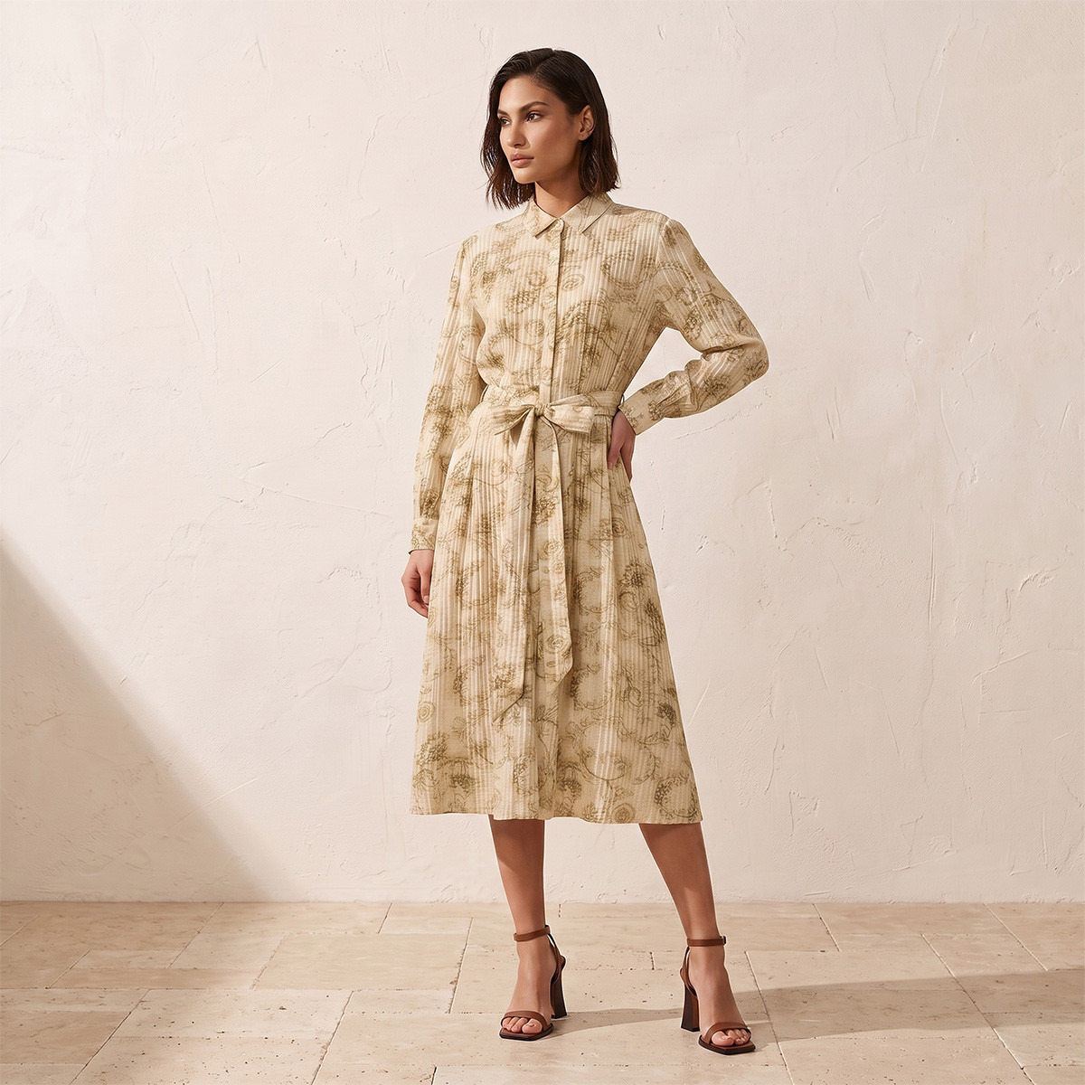 فستان قميص بحزام رباط من سبلاش سمارت-women-clothing-dresses-image-3