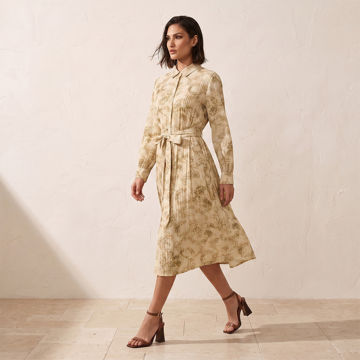فستان قميص بحزام رباط من سبلاش سمارت-women-clothing-dresses-image-4