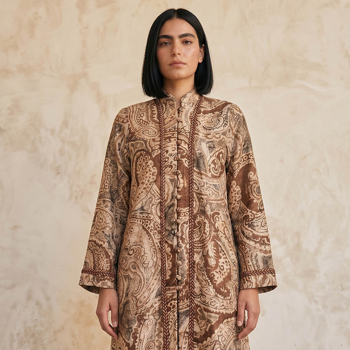 سترة مفتوحة طويلة بقصة مريحة وطبعات من سبلاش سمارت-women-clothing-shirtsandblouses-blouses-image-5