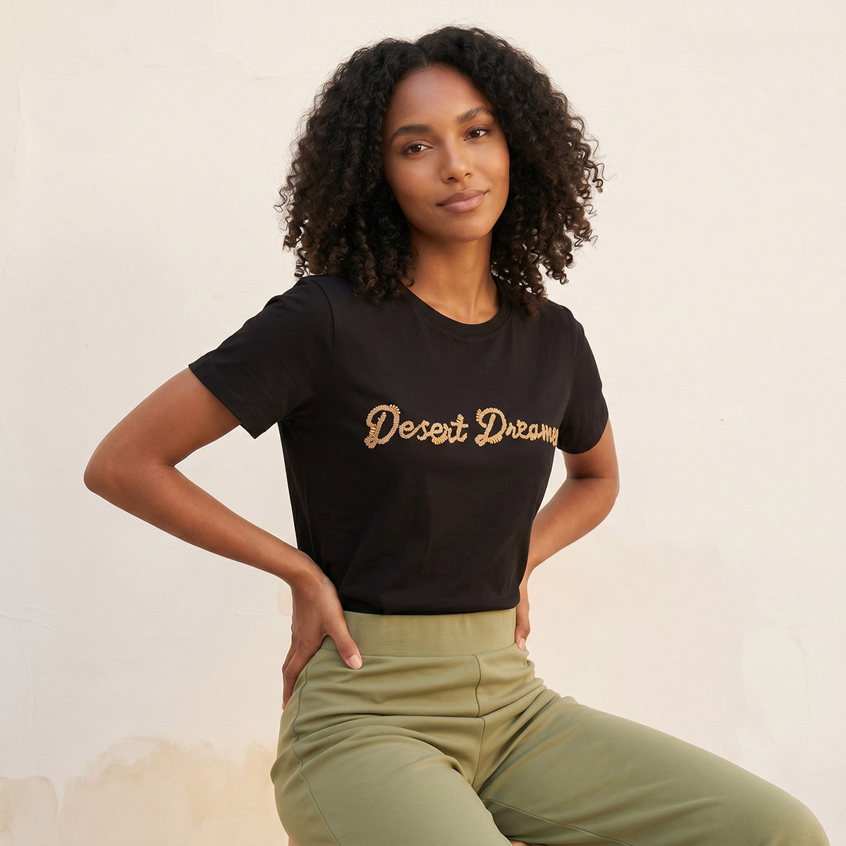 Splash Smart Cotton T-shirt with Embellished Detail-women-clothing-tshirts-image-5