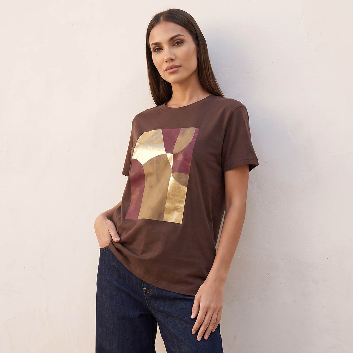 Splash Smart Cotton T-shirt with Graphic Print-women-clothing-tshirts-image-1