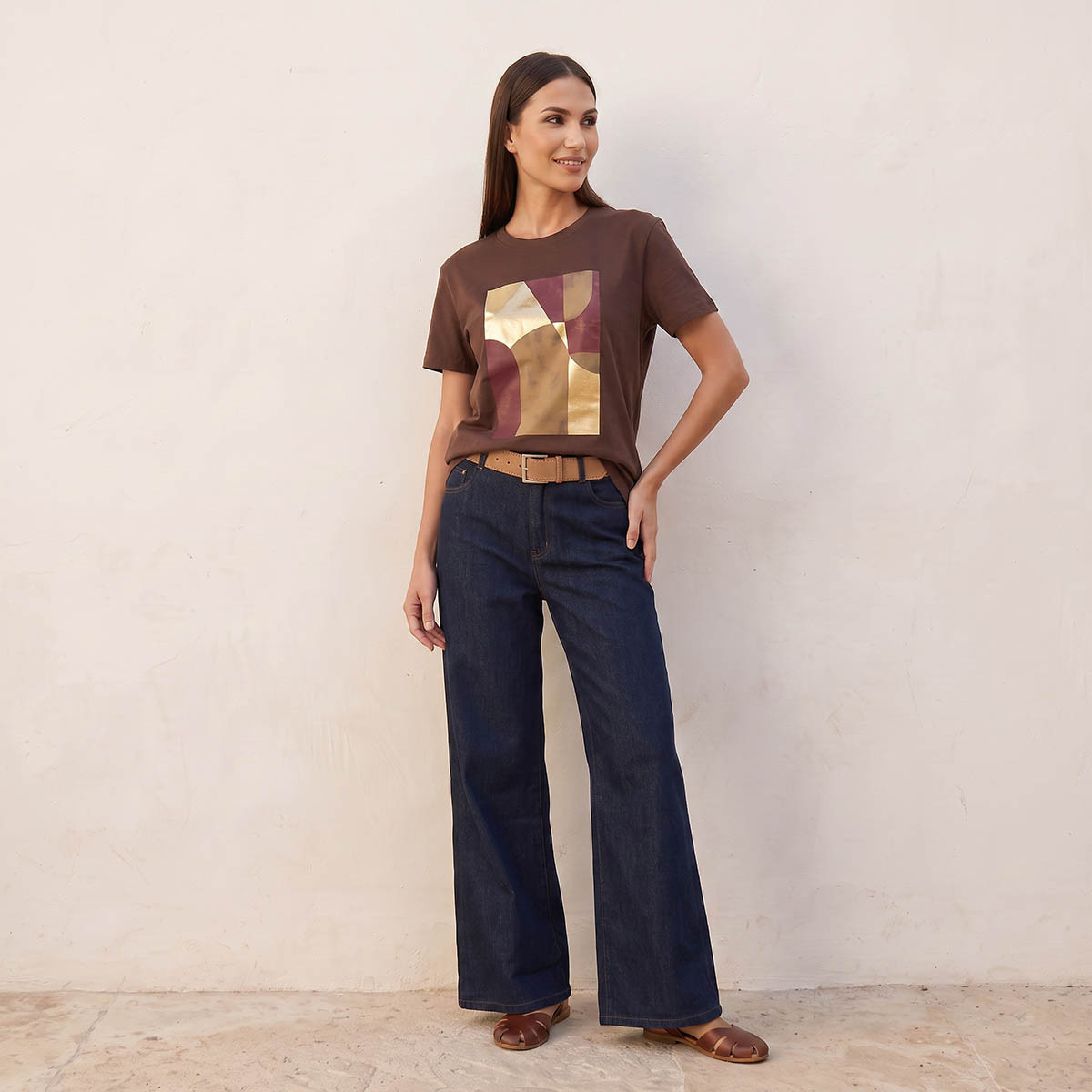 Splash Smart Cotton T-shirt with Graphic Print-women-clothing-tshirts-image-3