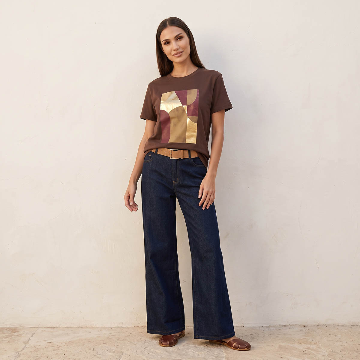 Splash Smart Cotton T-shirt with Graphic Print-women-clothing-tshirts-image-5