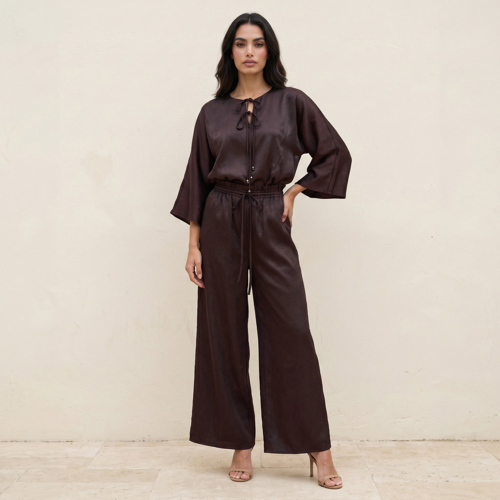 بنطلون بارز الملمس بساق واسعة من سبلاش سمارت-women-clothing-trousers-image-3