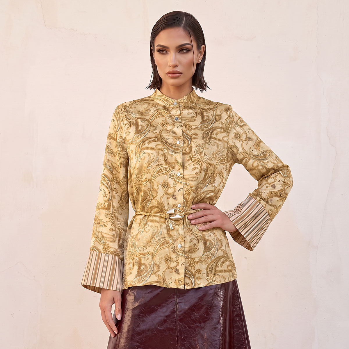 Splash Smart Shirt with Paisley Print-women-clothing-shirtsandblouses-shirts-image-1