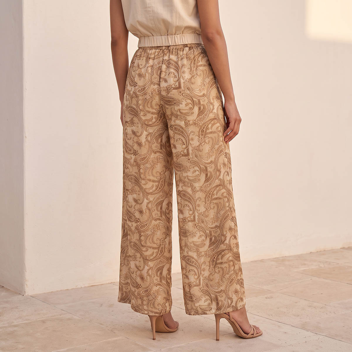 Splash Smart Paisley Print Wide Leg Pants-women-clothing-trousers-image-4
