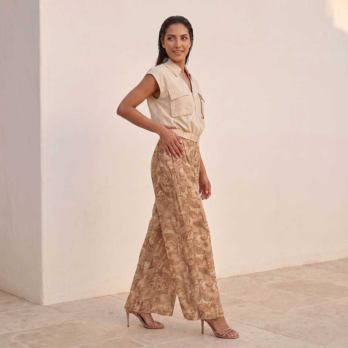 Splash Smart Paisley Print Wide Leg Pants-women-clothing-trousers-image-5