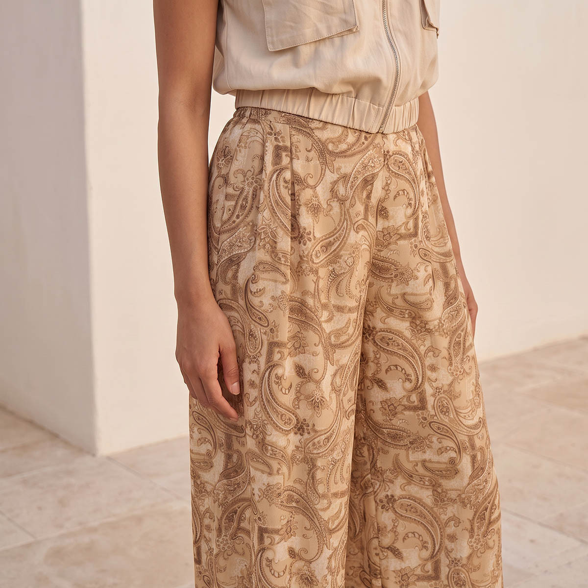 Splash Smart Paisley Print Wide Leg Pants-women-clothing-trousers-image-6