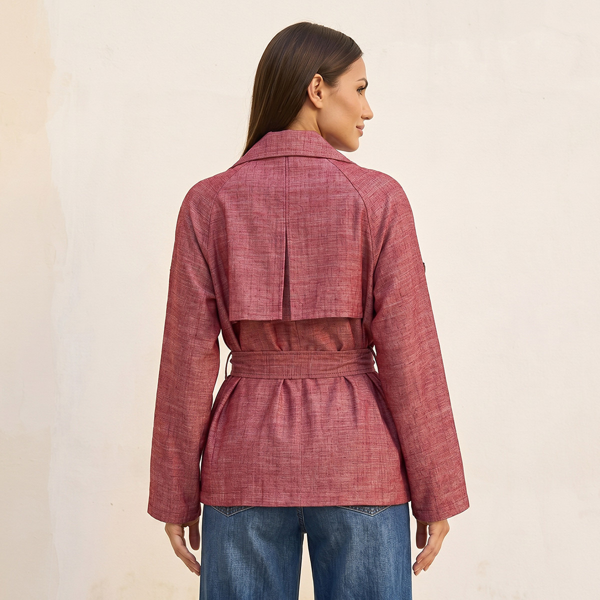 شاكيت بحزام رباط من سبلاش سمارت-women-clothing-shirtsandblouses-shirts-image-4