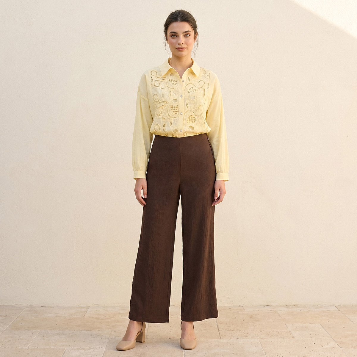 بنطلون واسع الساق بملمس بارز من سبلاش سمارت-women-clothing-trousers-image-3
