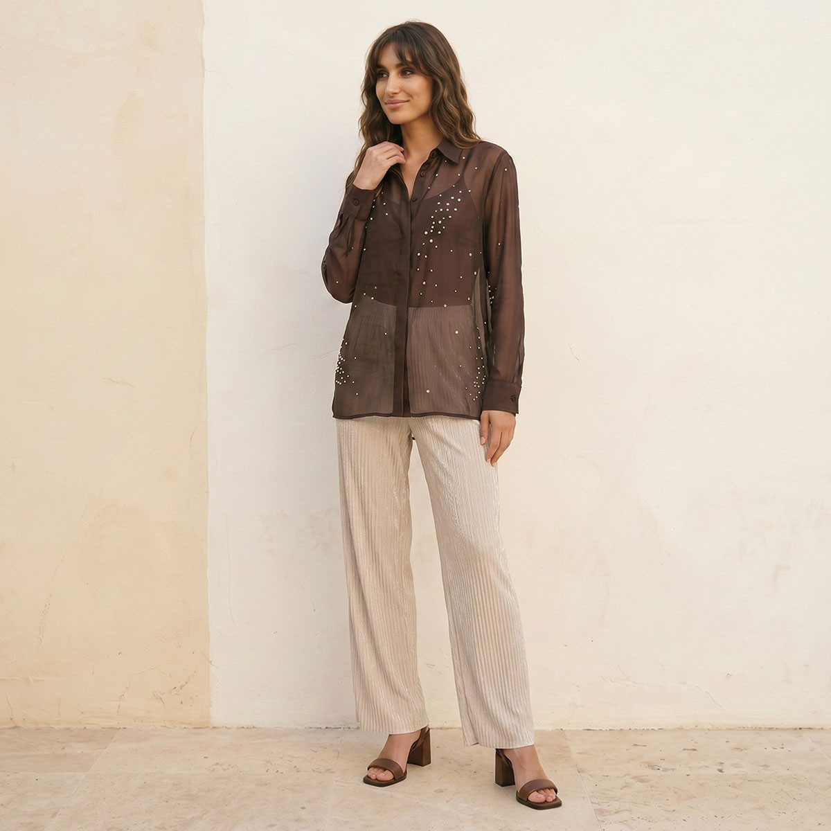 Splash Smart Crinkled Shirt with Rhinestone Embellishment-women-clothing-shirtsandblouses-shirts-image-3