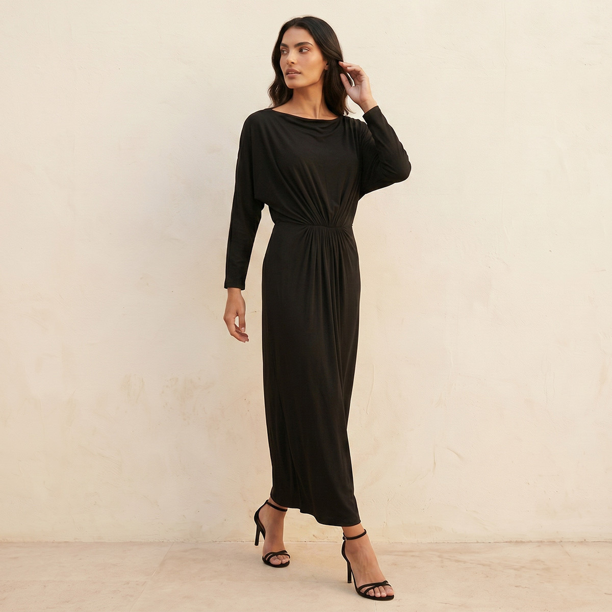 فستان كشكش بياقة كاول من سبلاش سمارت-women-clothing-dresses-image-3