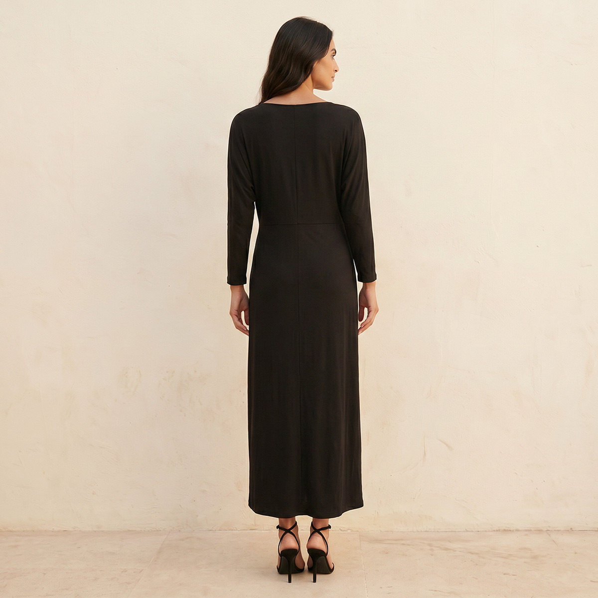 فستان كشكش بياقة كاول من سبلاش سمارت-women-clothing-dresses-image-4