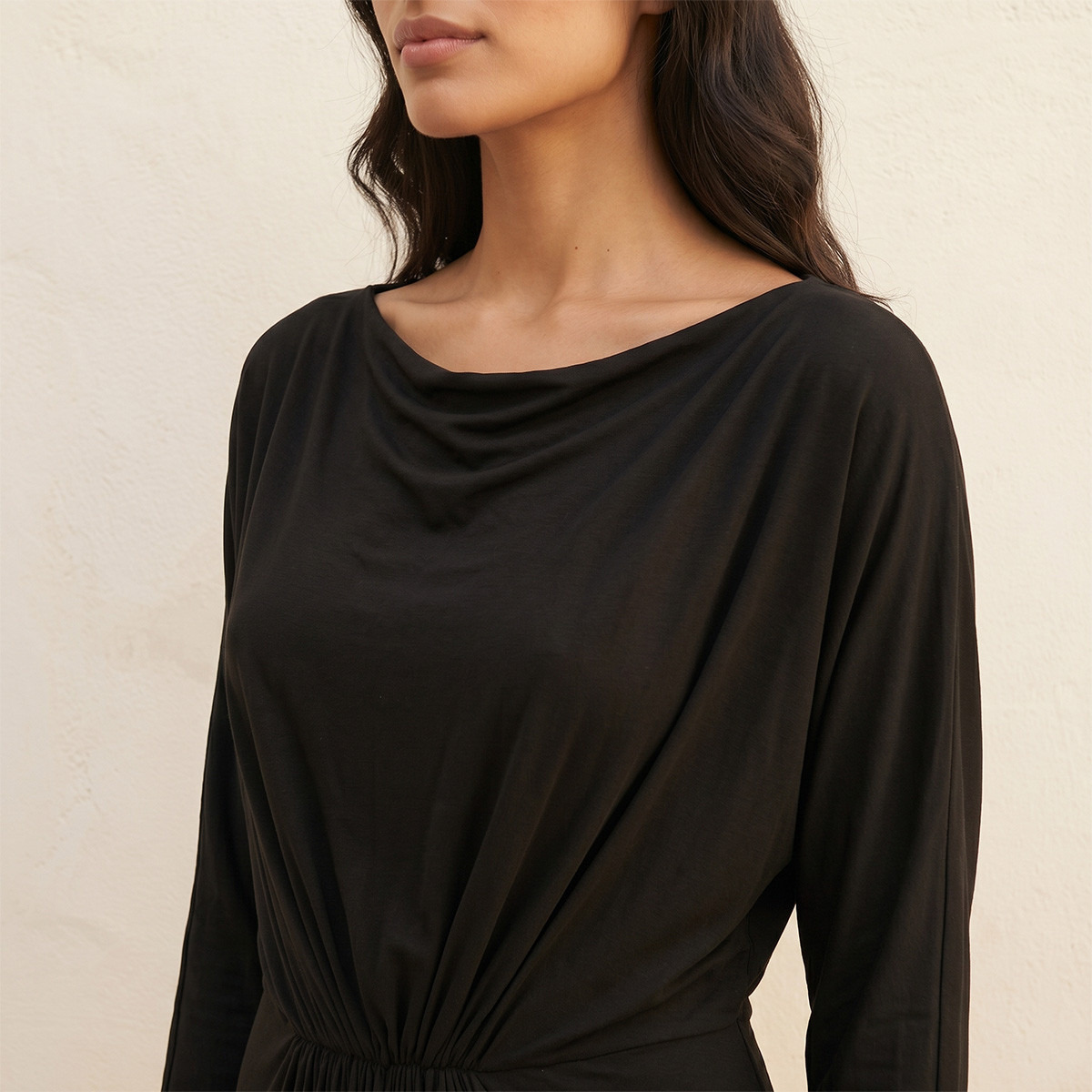 فستان كشكش بياقة كاول من سبلاش سمارت-women-clothing-dresses-image-5