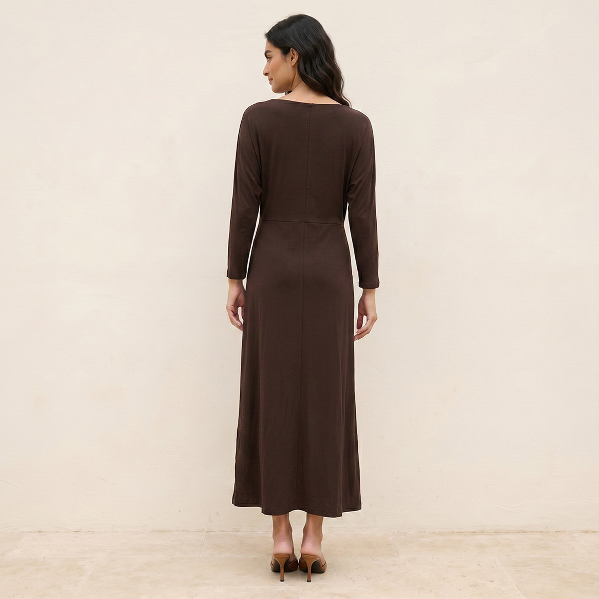 فستان كشكش بياقة كاول من سبلاش سمارت-women-clothing-dresses-image-4
