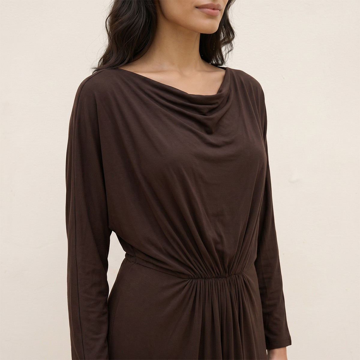 فستان كشكش بياقة كاول من سبلاش سمارت-women-clothing-dresses-image-5