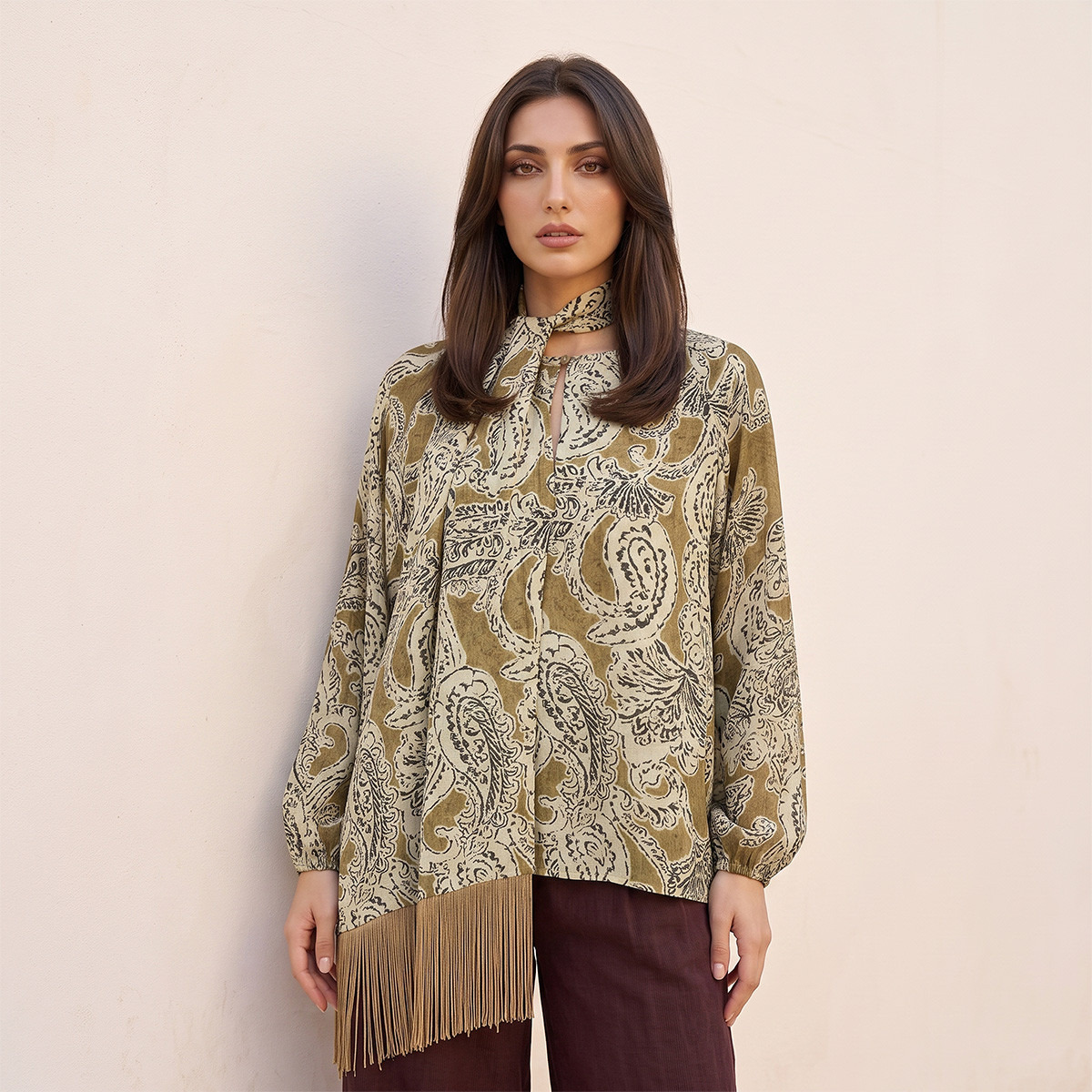 بلوزة بربطة عنق من سبلاش سمارت-women-clothing-shirtsandblouses-blouses-image-1
