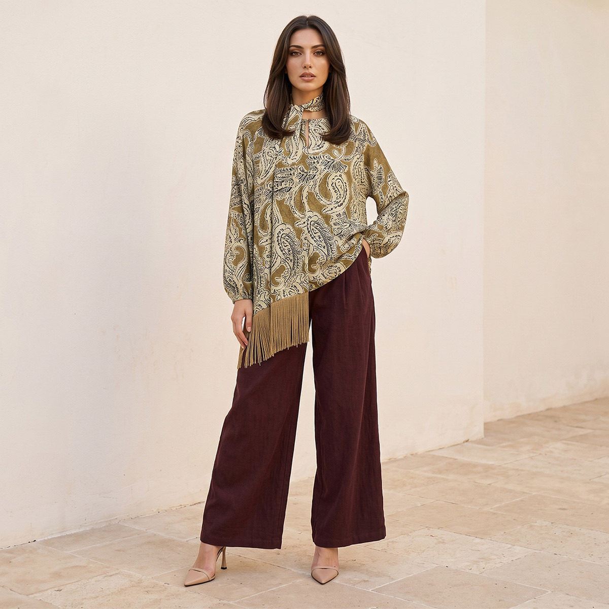 بلوزة بربطة عنق من سبلاش سمارت-women-clothing-shirtsandblouses-blouses-image-2