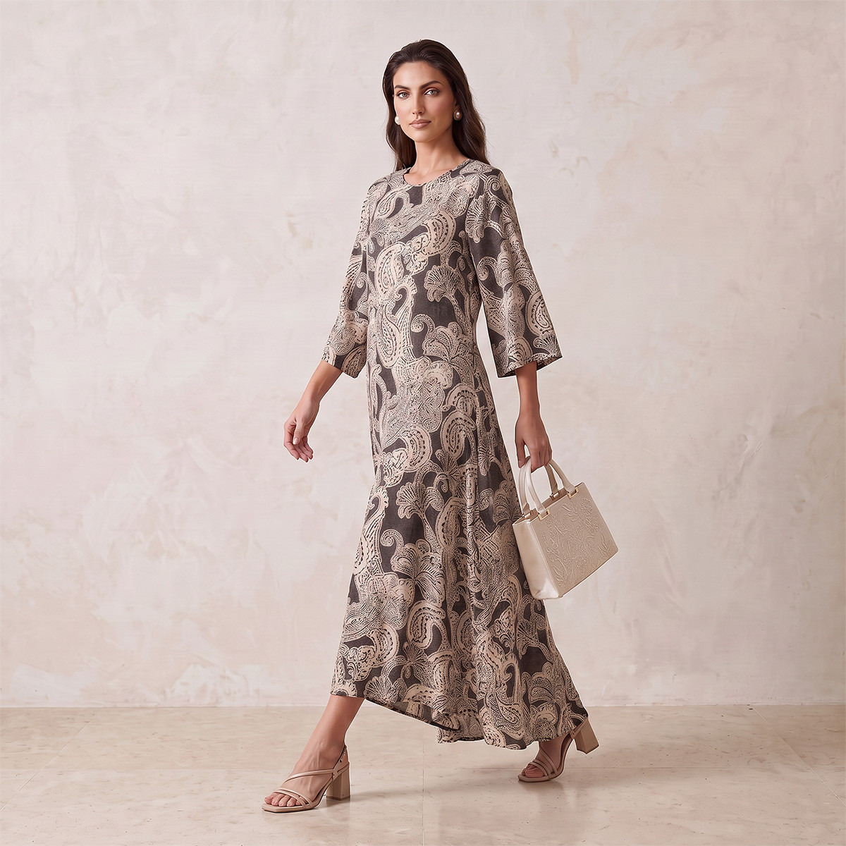فستان ماكسي ترابيز بنقشة بيزلي من سبلاش سمارت-women-clothing-dresses-image-1