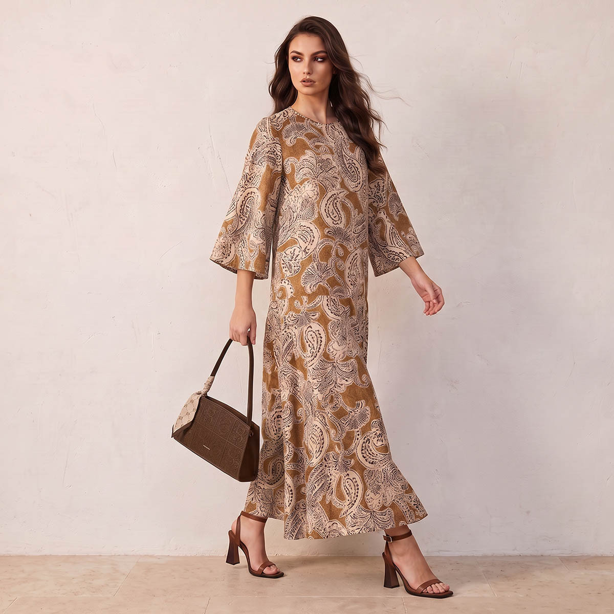 Splash Smart Paisley Print Trapeze Maxi Dress-women-clothing-dresses-image-1