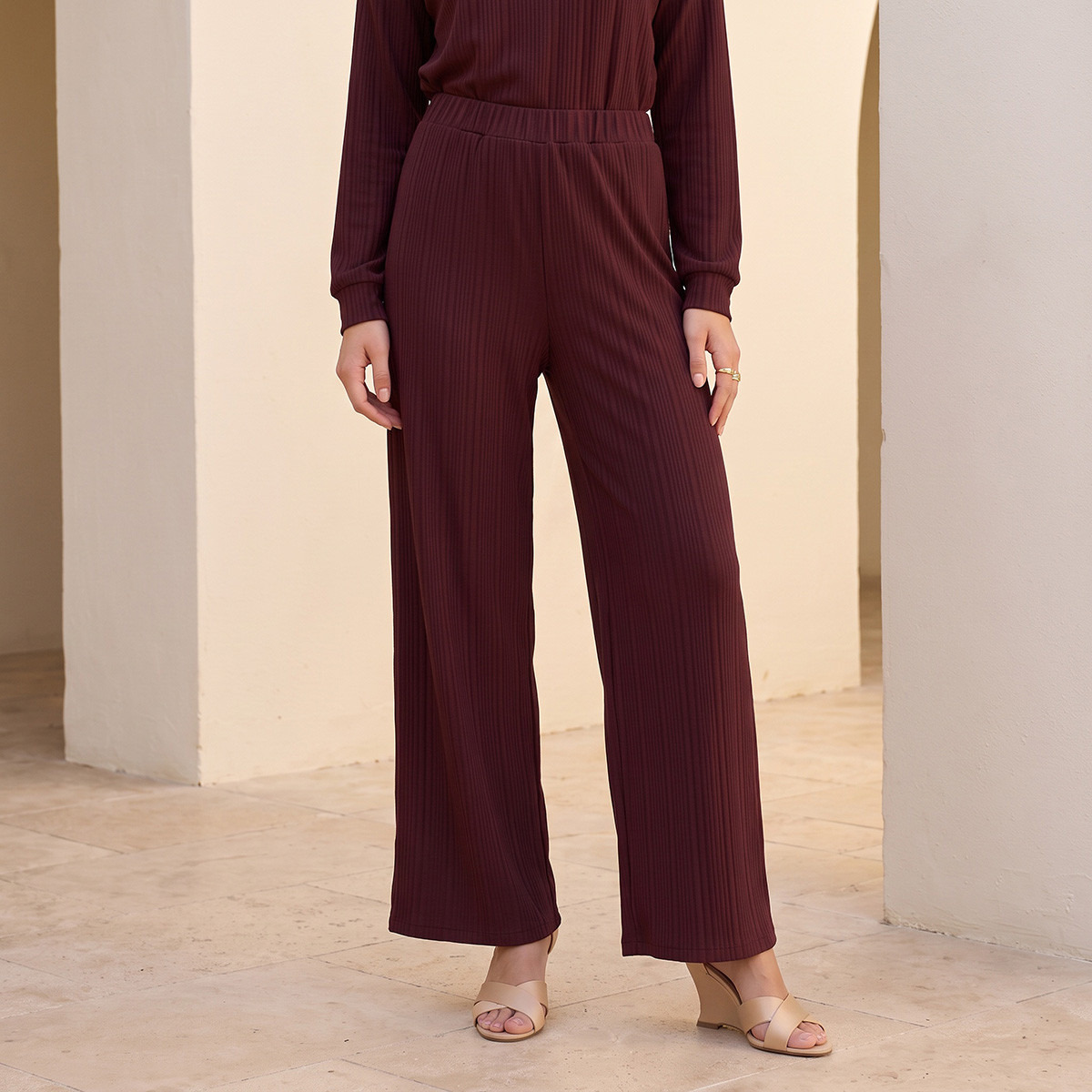 بنطلون بقصة مستقيمة من سبلاش سمارت-women-clothing-bottoms-joggers-image-1