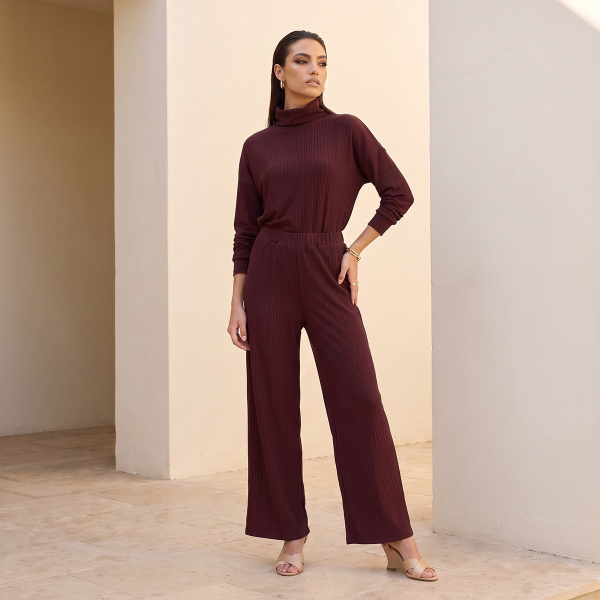 بنطلون بقصة مستقيمة من سبلاش سمارت-women-clothing-bottoms-joggers-image-2