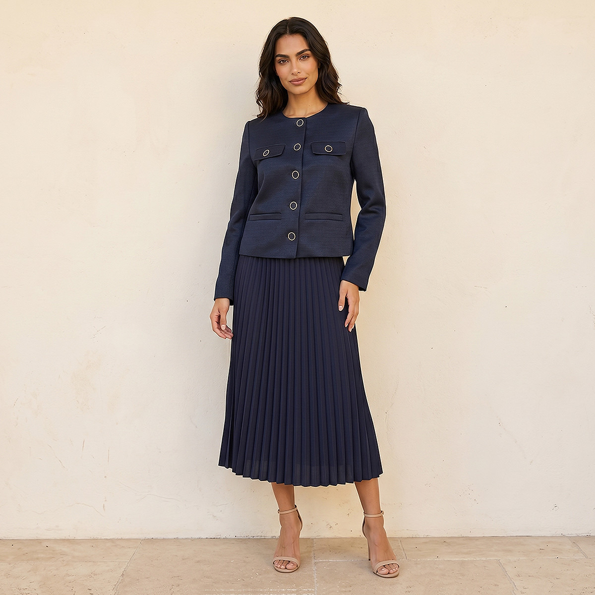 جاكيت شنييل راقي بتصميم عصري بزينة طية من سبلاش سمارت-women-clothing-coatsandjackets-jackets-image-3