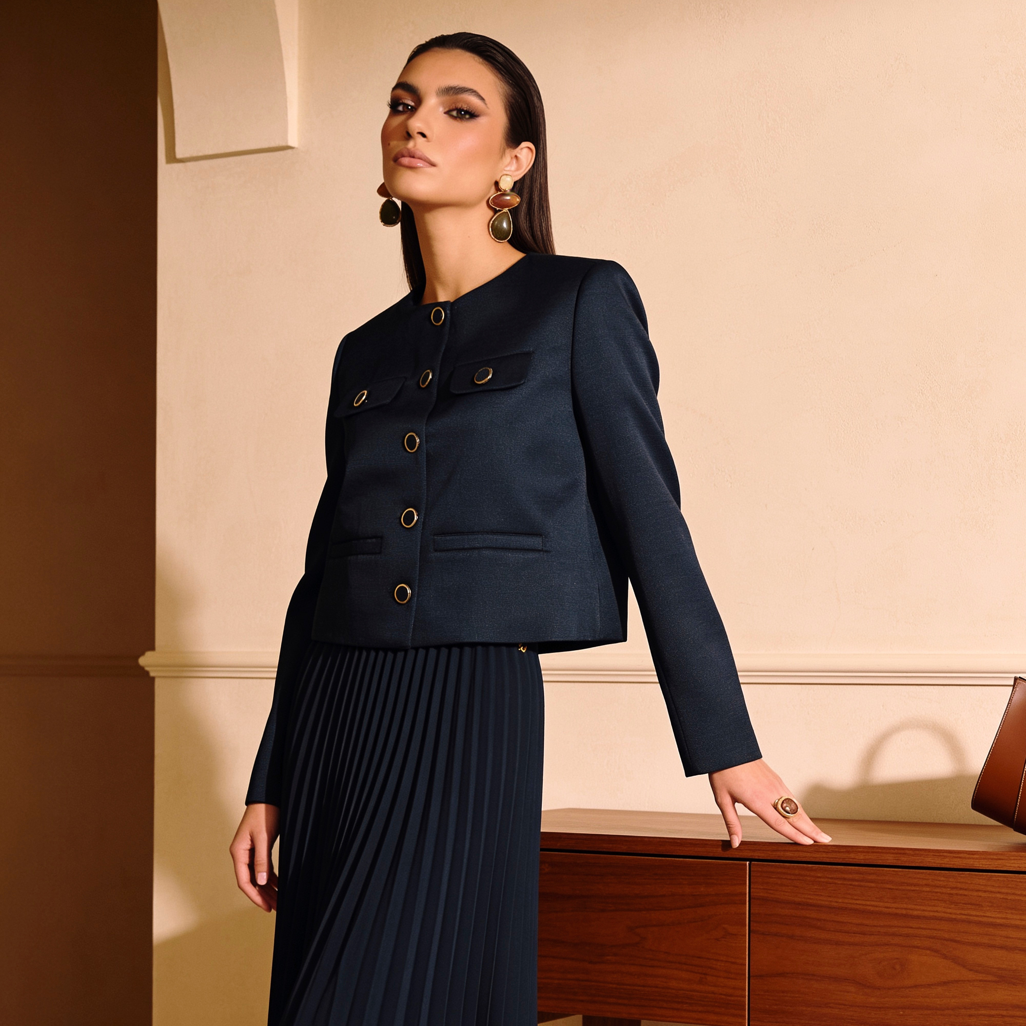 Splash Smart Chennile Jacket with Flap Accent-women-clothing-coatsandjackets-jackets-image-1