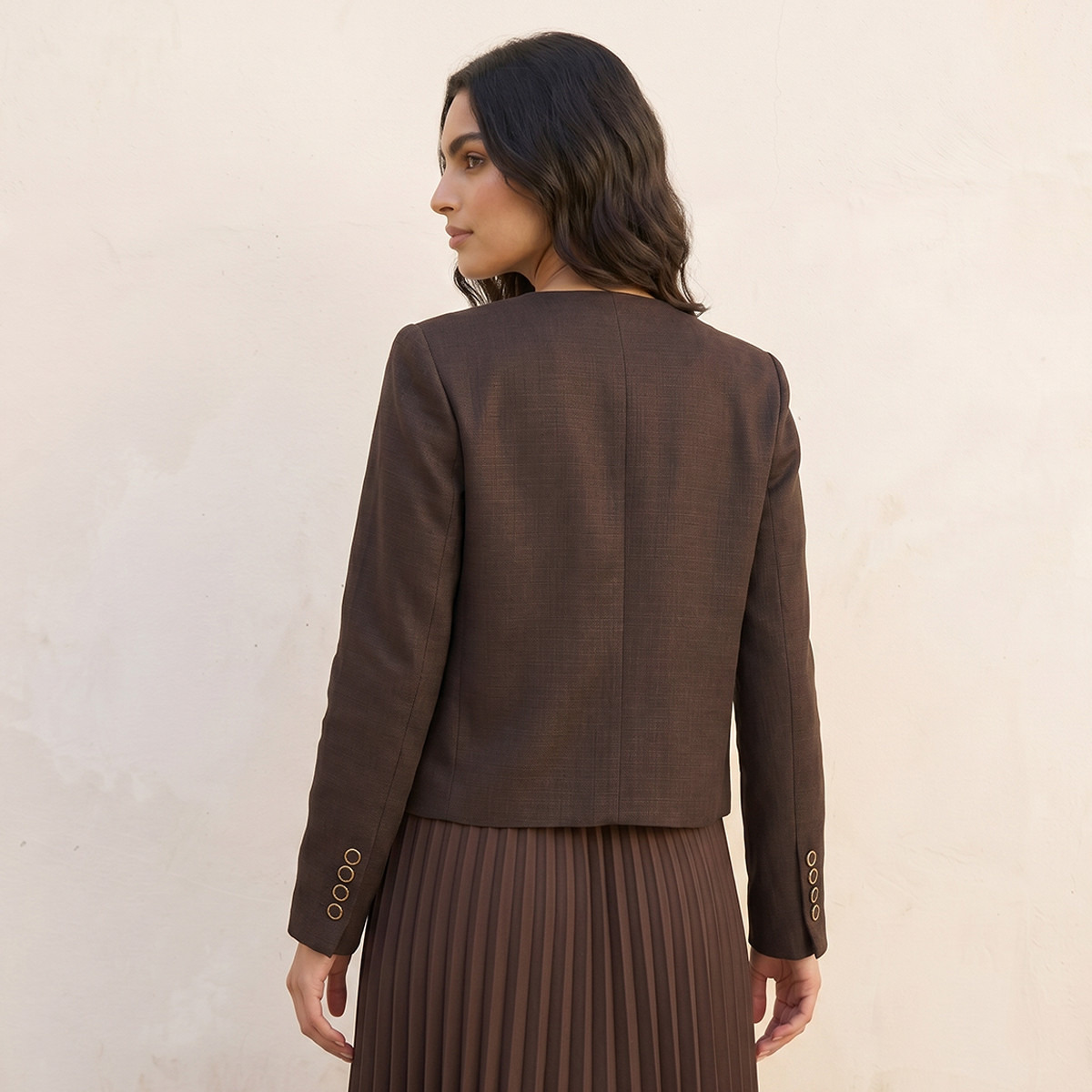 جاكيت شنييل راقي بتصميم عصري بزينة طية من سبلاش سمارت-women-clothing-coatsandjackets-jackets-image-4
