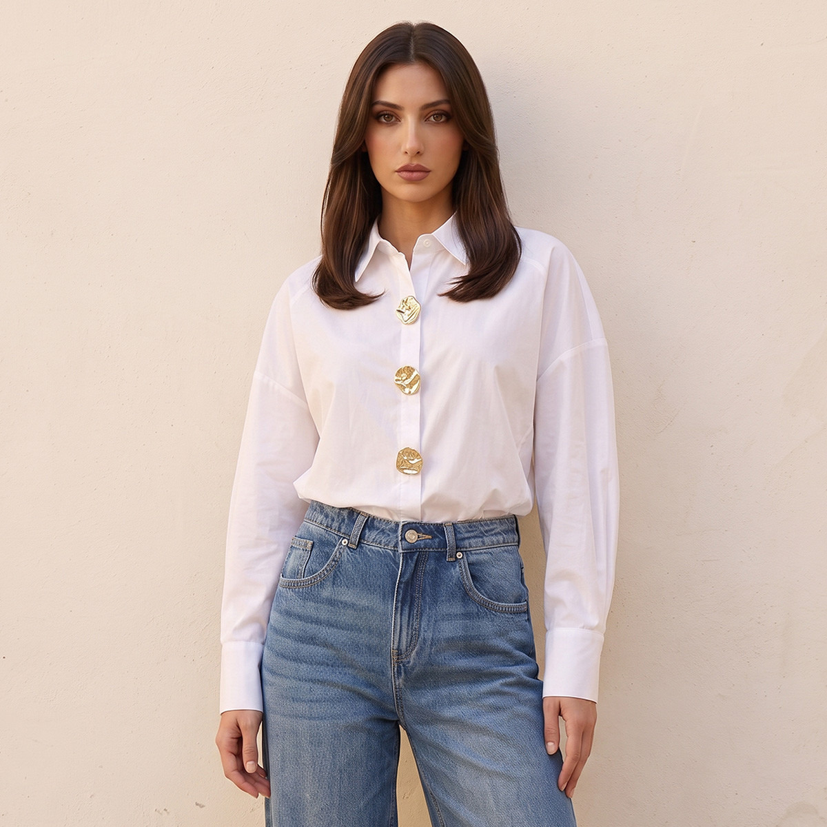 Splash Smart Shirt with Button Accent-women-clothing-shirtsandblouses-shirts-image-1