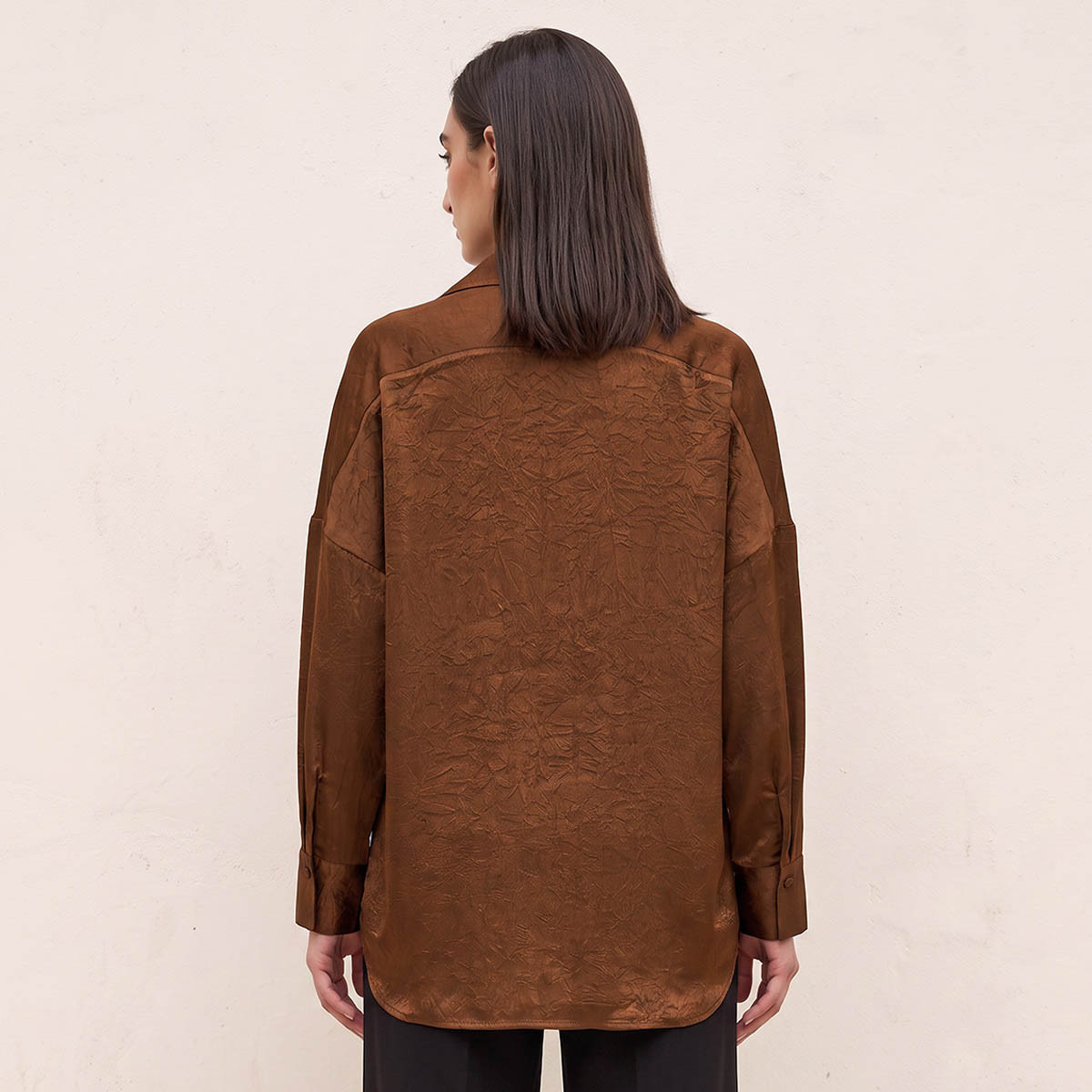Splash Smart Textured Shirt with Buckle Detail-women-clothing-shirtsandblouses-shirts-image-4