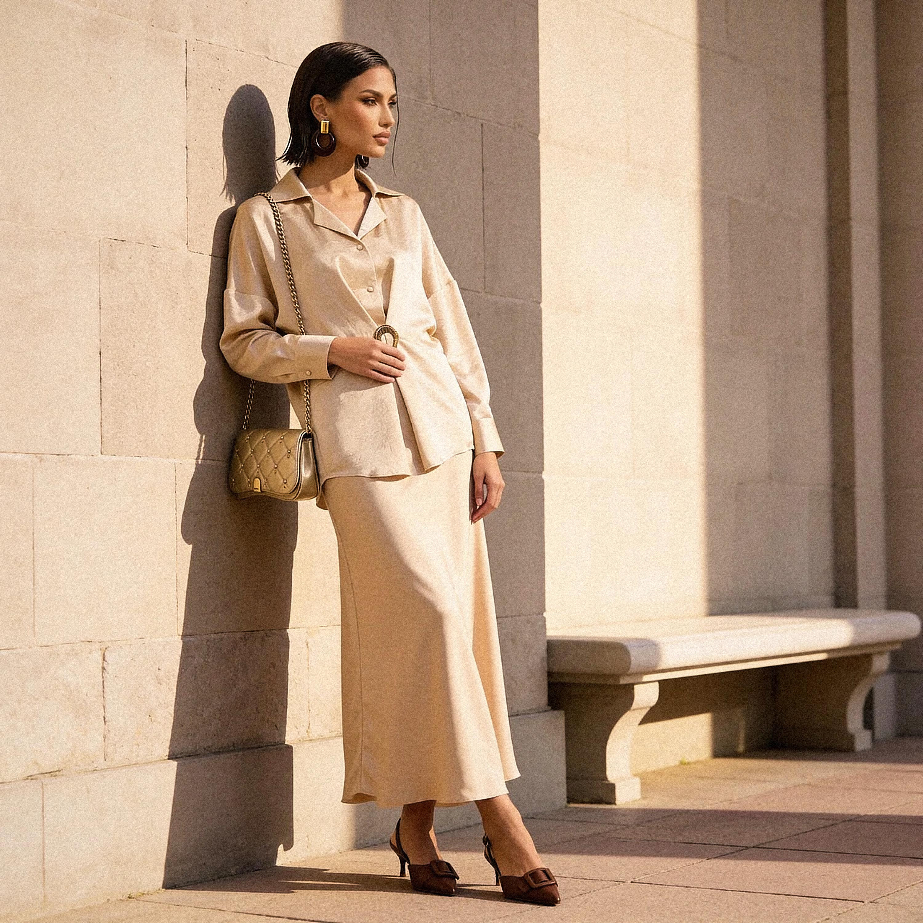 قميص بارز الملمس بإبزيم من سبلاش سمارت-women-clothing-shirtsandblouses-shirts-image-1