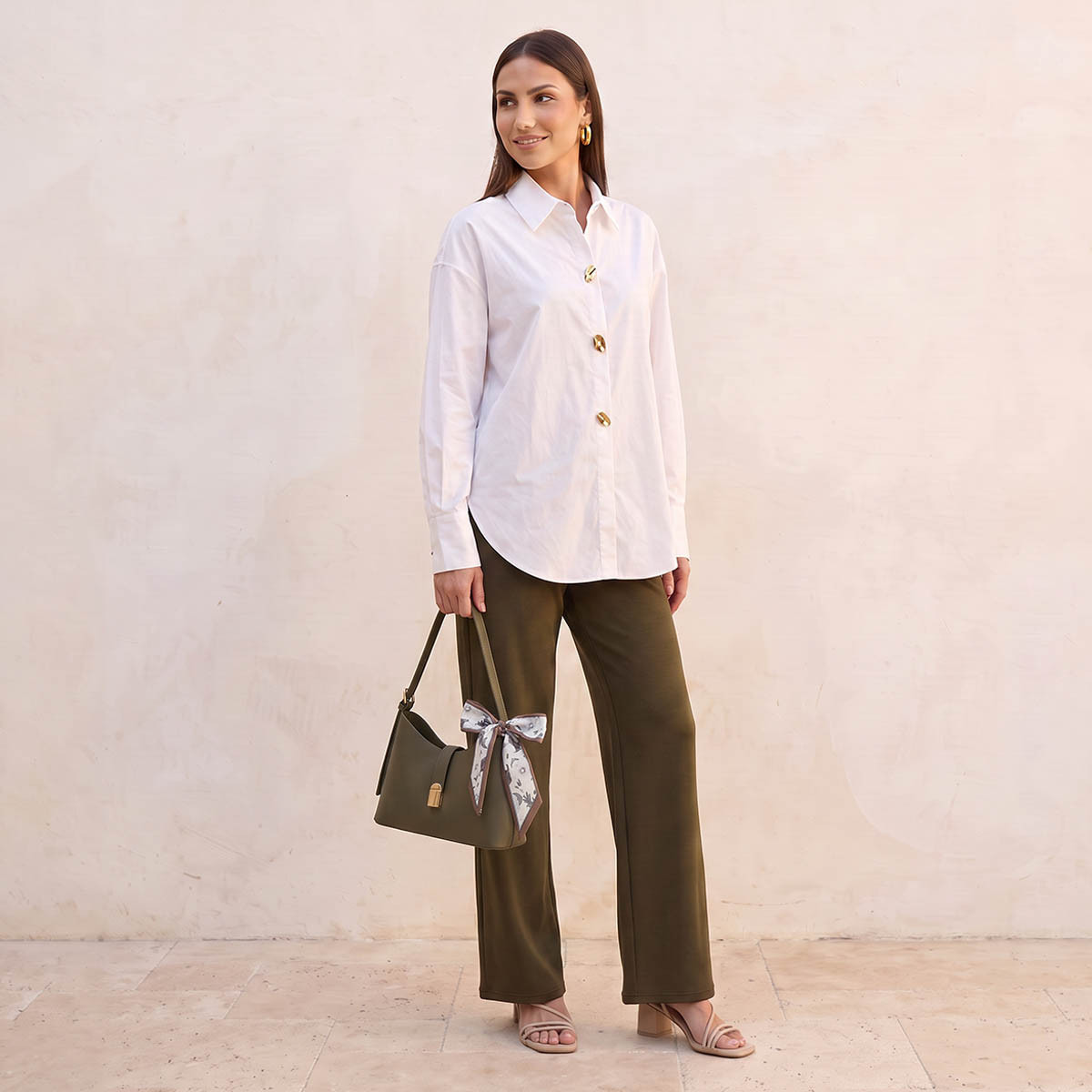 قميص فضفاض بأزرار ميتاليك من سبلاش سمارت-women-clothing-shirtsandblouses-shirts-image-4